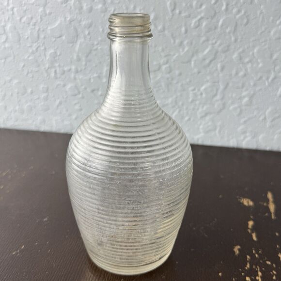 Antique Indian Perfume Oil Bottle Ribbed With Lord Ganesha Makers Mark 7”x3.5” - Picture 5 of 9